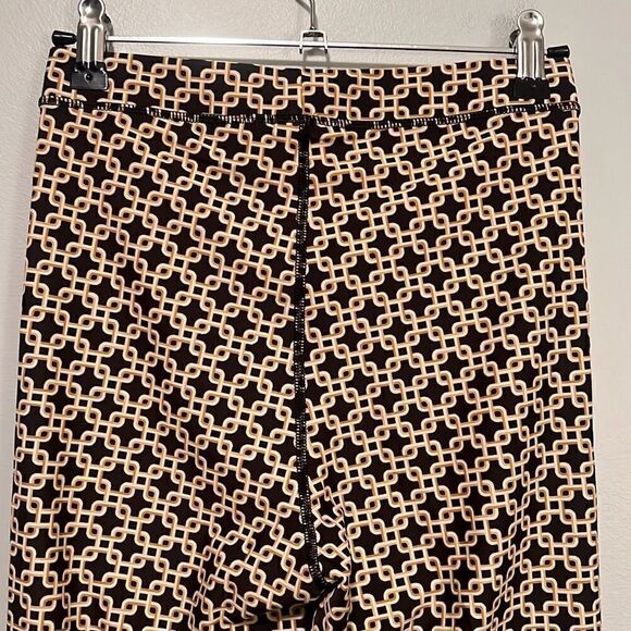 Richard Allan x H&M Women's Brown High Rise Full Length Geometric Leggings - Picture 4 of 6